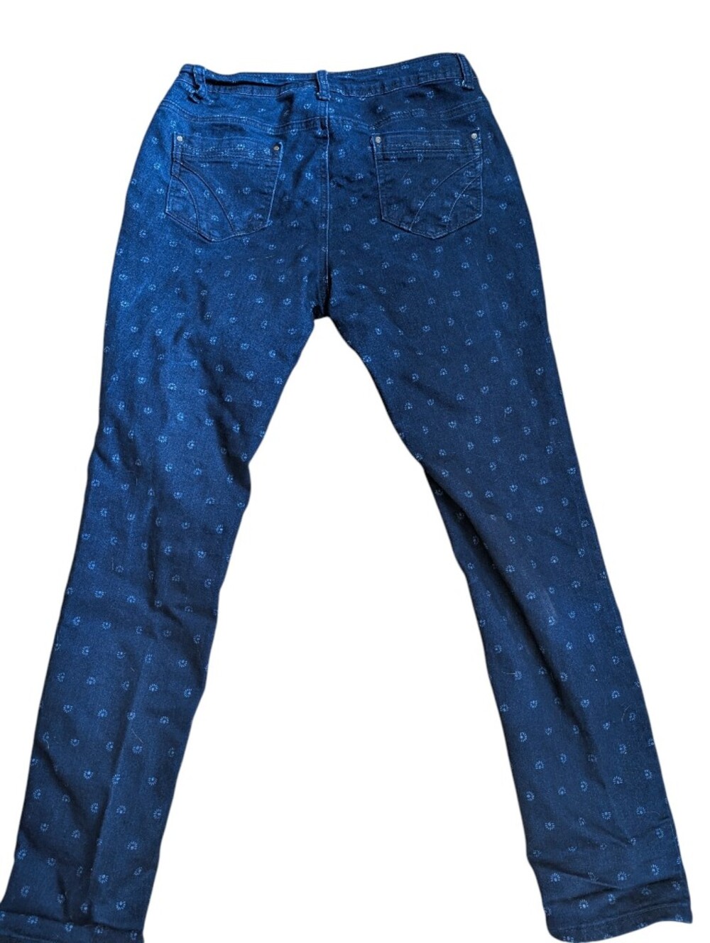 Women's Indigo Printed Jeans